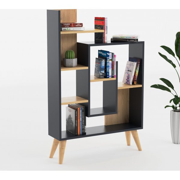 Salman bokhylla - Antracit/ek Salman bokhylla - Antracit/ek