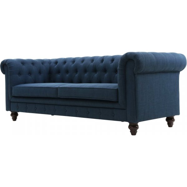 Bank 3-zits Chesterfield bank blauw - Herron Bank 3-zits Chesterfield bank blauw - Herron
