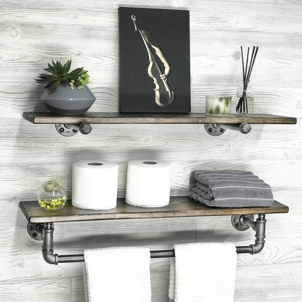 Bork wandplank - Walnoot/zwart