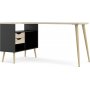 Oslo skrivbord 145 x 81 cm - Svart/ek