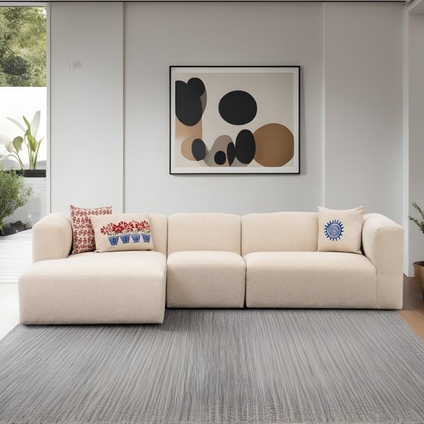 Linden divansoffa vänster - Cream Linden divansoffa vänster - Cream