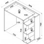 Ruby skrivbord 90,6x46,8 cm - Antracit/valnt