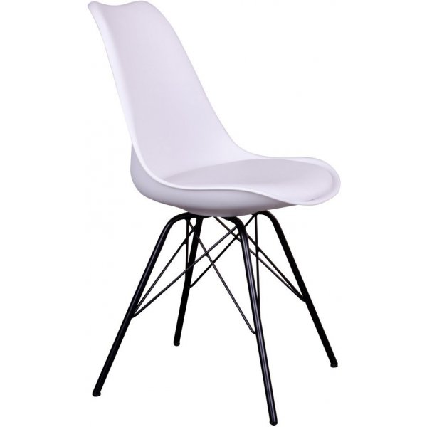 Oslo Matstol - Vit/svart Oslo Matstol - Vit/svart