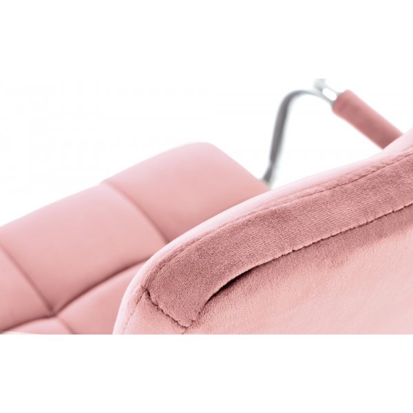Chaise de bureau Regan - Velours rose