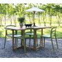 Matgrupp Salt teak: Slagbord i teak inklusive 4 st Nordan stolar