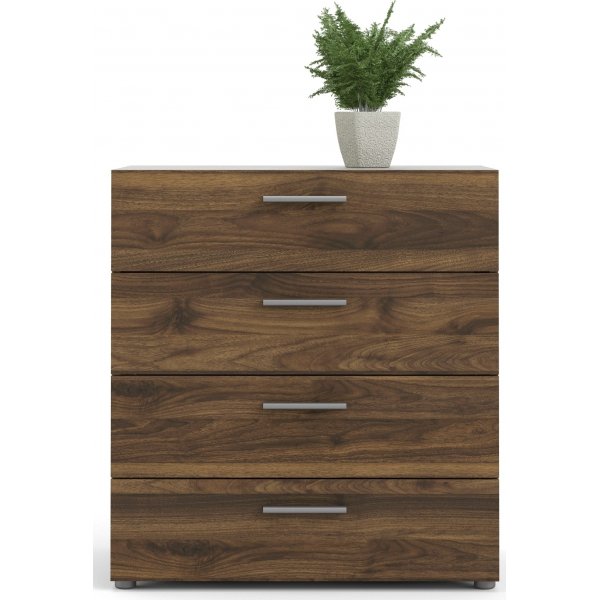 Commode large Pepe avec 4 tiroirs - Noyer Commode large Pepe avec 4 tiroirs - Noyer