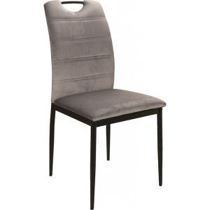 Chaise de salle  manger Rip - Velours gris