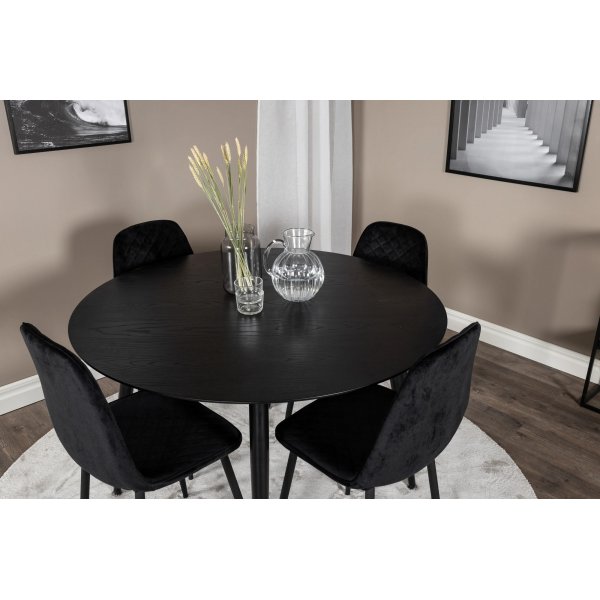 Dipp matbord 115 cm - Svart Dipp matbord 115 cm - Svart