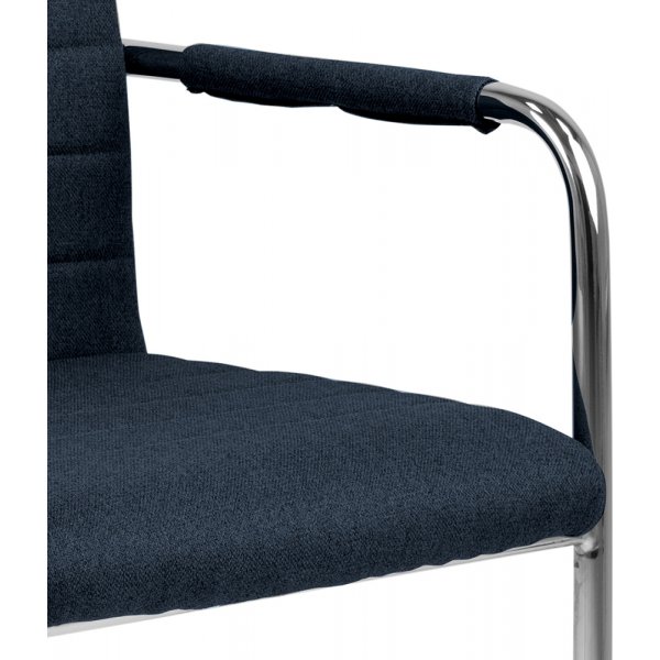 Moon karmstol - Blå/krom Moon karmstol - Blå/krom