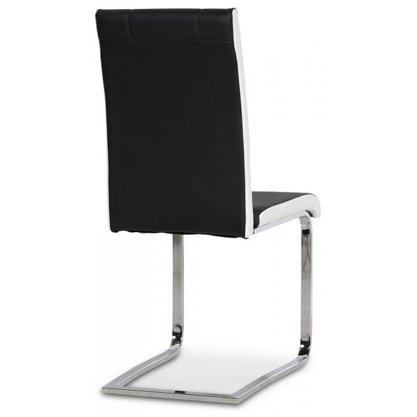 Stoel zwart PU chroom poten - Denver