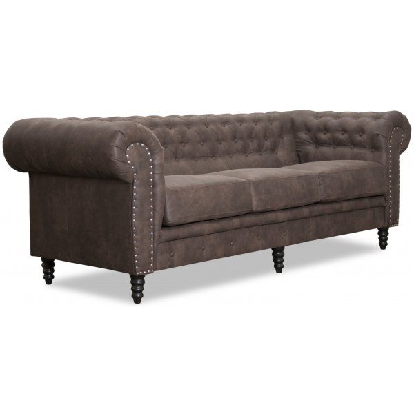 Canapé Chesterfield 3 places - 214 cm + Détachant pour meubles Canapé Chesterfield 3 places - 214 cm + Détachant pour meubles