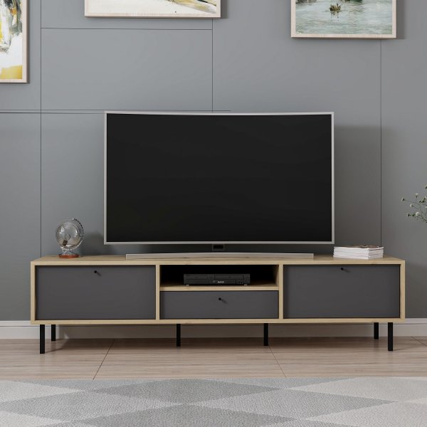 Meuble TV Lida - Anthracite Meuble TV Lida - Anthracite
