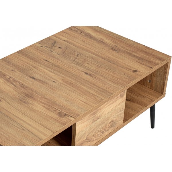 Table basse Bukle 90 x 50 cm - Pin/noir
