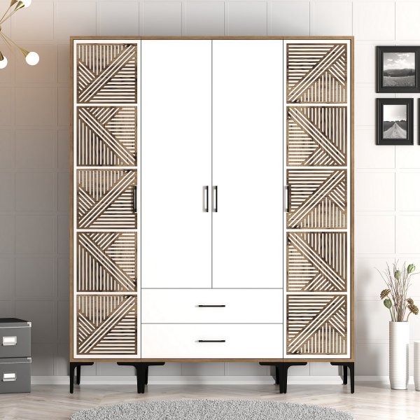 Kumsal garderob 11 Valnt/vit