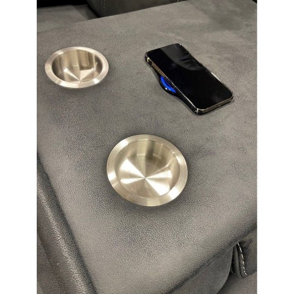 Canap inclinable Teddy 3 places lectrique - Gris