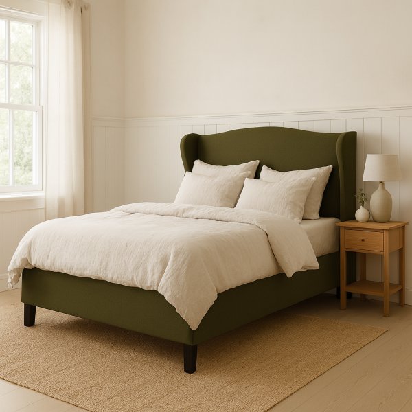 George sängram med gavel 180 cm - Grön George sängram med gavel 180 cm - Grön