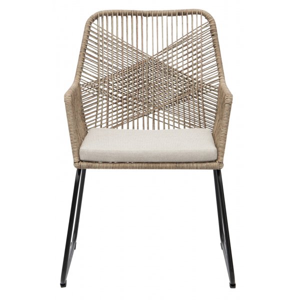 Matstol f�r utomhus - Karmstol beige / Sand - Vera