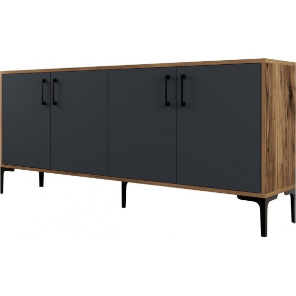 Kiev skänk 180 cm - Valnöt/antracit Kiev skänk 180 cm - Valnöt/antracit