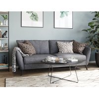 Country 2,5-sits soffa - Grå (tyg) / Svarta ben Country 2,5-sits soffa - Grå (tyg) / Svarta ben
