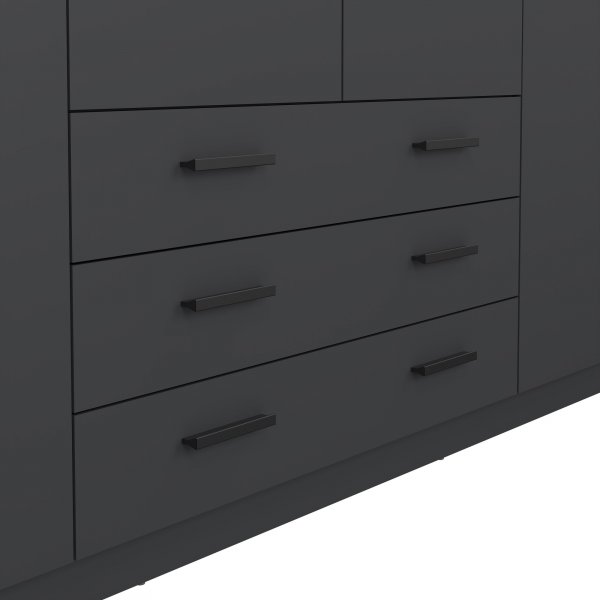 Sprint garderob med 4 drrar och 3 ldor - Gr