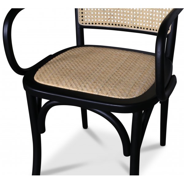 Malmby karmstol böjträ svart/rotting + Möbeltassar Malmby karmstol böjträ svart/rotting + Möbeltassar