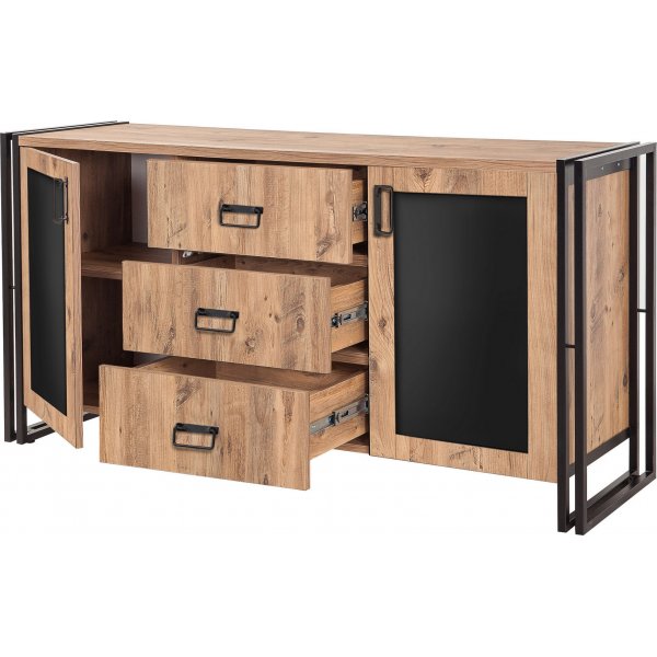 Arcas Tonya skänk - Furu/svart Arcas Tonya skänk - Furu/svart