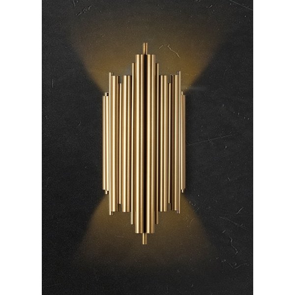 Wandlamp met gouden afwerking - Harmonica