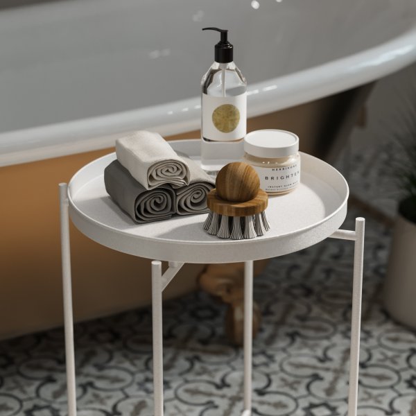 Table basse Vela Ø46 cm - Blanc Table basse Vela Ø46 cm - Blanc