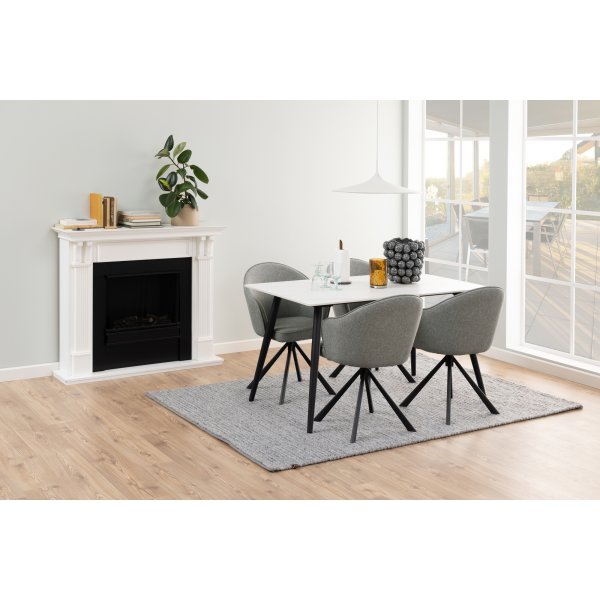 Table à manger Wicklow 140 cm - Blanc Table à manger Wicklow 140 cm - Blanc