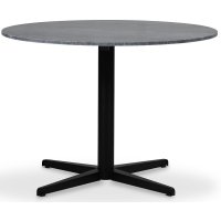 SOHO matbord Ø105 cm - Matt svart kryssfot / Grå marmor SOHO matbord Ø105 cm - Matt svart kryssfot / Grå marmor