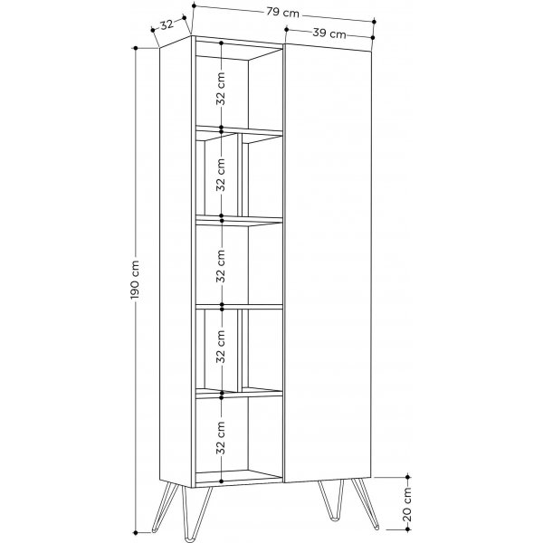 Bibliothèque Jedda - Daim clair Bibliothèque Jedda - Daim clair