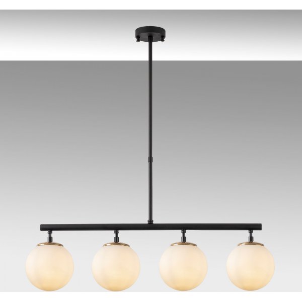 Fasett taklampa 10425 - Svart/guld/vit Fasett taklampa 10425 - Svart/guld/vit