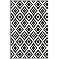 Intersect matta 120 x 180 cm - Svart/vit