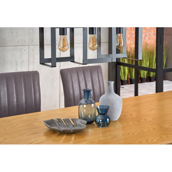 Table à manger extensible Bing 160-220 cm - Chêne/noir Table à manger extensible Bing 160-220 cm - Chêne/noir