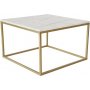 Accent soffbord i marmor 75x75 cm mssingsfrgat underrede