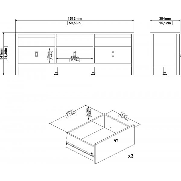 Banc multimdia Madrid - Blanc