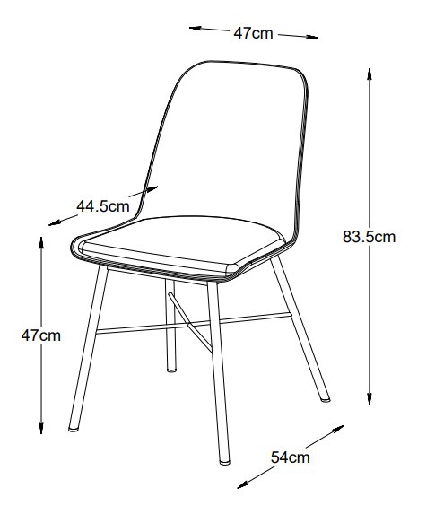 Cara stol i grått tyg Cara stol i grått tyg