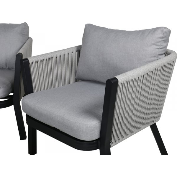 Groupe de canapés Virya - Noir/Gris Groupe de canapés Virya - Noir/Gris