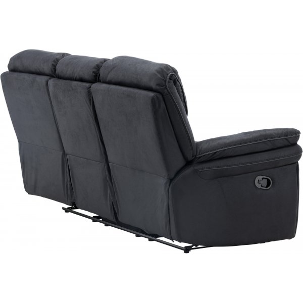 Canap inclinable 3 places Saranda - Noir