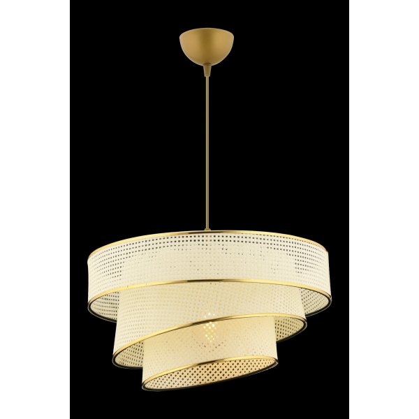 Couper taklampa - Vit/guld