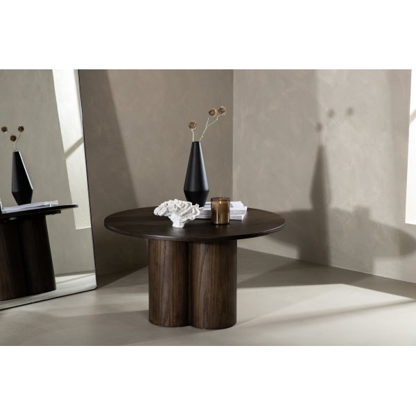 Table basse Ø80 cm en daim - Olivia Table basse Ø80 cm en daim - Olivia