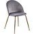 Deco matgrupp 110 cm runt bord + 4 st Art stolar grå sammet / Mässing