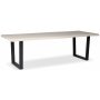 Bretagne matbord 240 cm - Whitewash/svart