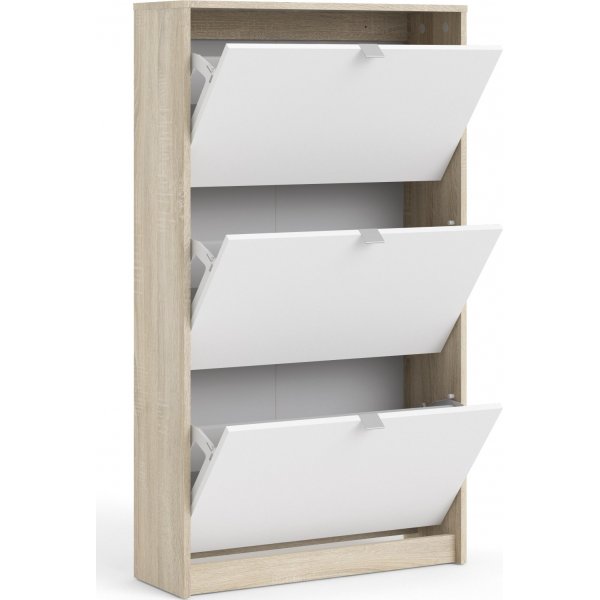 Shoes djupt skoskp med 3 fack - Ek/vit