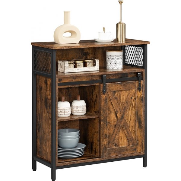 Zeke skåp med förvaringsfack - Brun/svart Zeke skåp med förvaringsfack - Brun/svart