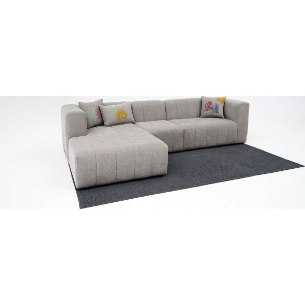Beyza divansoffa v�nster - Ljusgr�