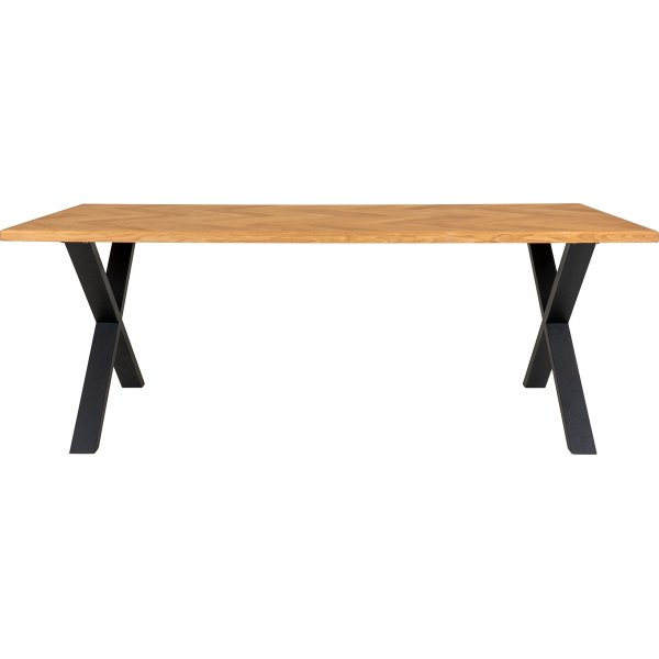 Table à manger Bordeaux 200 x 95 cm - Chêne motif chevrons Table à manger Bordeaux 200 x 95 cm - Chêne motif chevrons