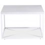 Accent soffbord 75 - Vit marmor / Vit