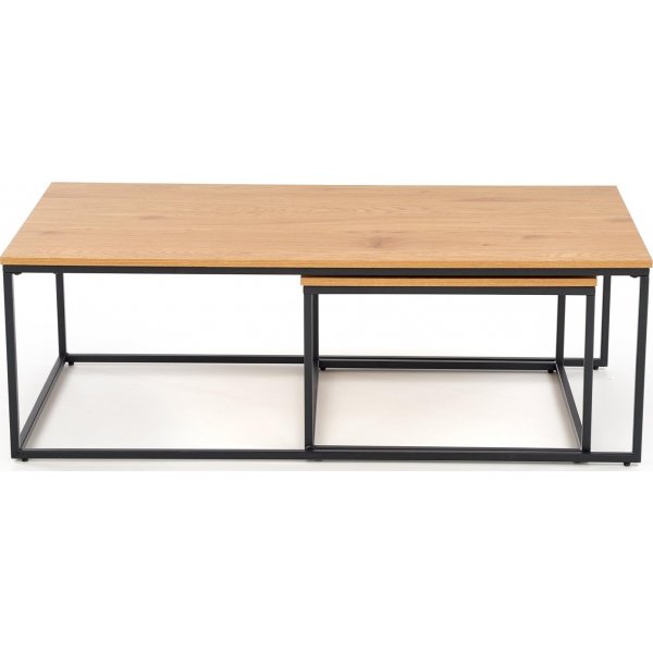 Table basse Palin 55x60 | 120x55 cm - Chne/noir
