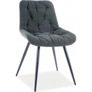 Chaise de salle  manger Vimle - Velours ctel vert